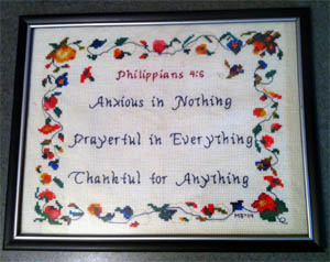 Nothing Everything Anything stitched by Missy Brobst